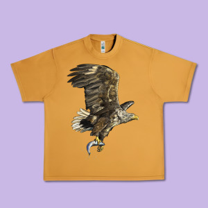 American White Sea Eagle Urban Heavy Tee Designed By Lillyallendesigns