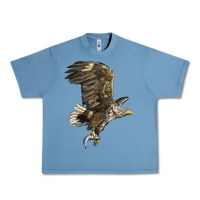 Pebble Blue American White Sea Eagle Urban Heavy Tee - LillyAllenDesigns