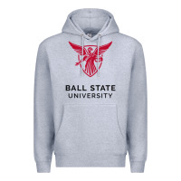 Heather Grey ball.state.university.merch Premium Hoodie - ArtChic
