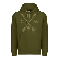 Army Green pacific northwest mountain  cool pnw pacific northwest t shirt Premium Hoodie - ArtChic