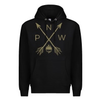 Black pacific northwest mountain  cool pnw pacific northwest t shirt Premium Hoodie - ArtChic