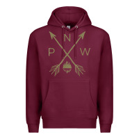 Burgundy pacific northwest mountain  cool pnw pacific northwest t shirt Premium Hoodie - ArtChic
