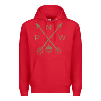 Red pacific northwest mountain  cool pnw pacific northwest t shirt Premium Hoodie - ArtChic