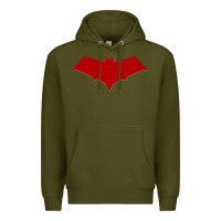 Army Green red hood Premium Hoodie - ArtChic