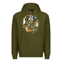 Army Green Puffin Rock gift for fans puffin rock characters Premium Hoodie - ArtChic