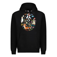 Black Puffin Rock gift for fans puffin rock characters Premium Hoodie - ArtChic