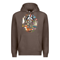 Coffee Puffin Rock gift for fans puffin rock characters Premium Hoodie - ArtChic