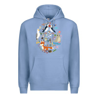 Colony Blue Puffin Rock gift for fans puffin rock characters Premium Hoodie - ArtChic