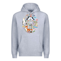 Heather Grey Puffin Rock gift for fans puffin rock characters Premium Hoodie - ArtChic