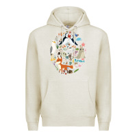 Oatmeal Heather Puffin Rock gift for fans puffin rock characters Premium Hoodie - ArtChic