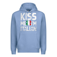 Colony Blue Kiss Me I'm Italian Premium Hoodie - ArtChic