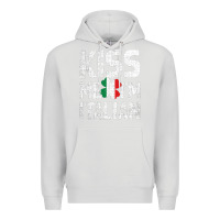 Dove Grey Kiss Me I'm Italian Premium Hoodie - ArtChic