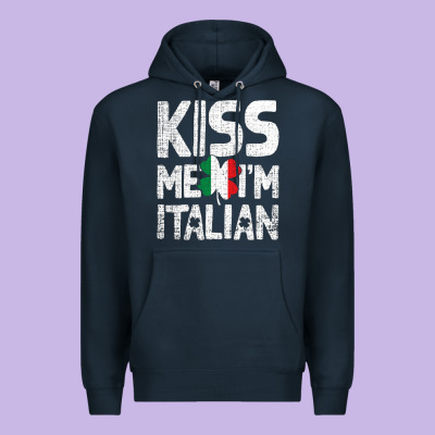 Kiss Me I'm Italian Premium Hoodie Designed By Artchic