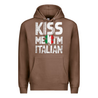 Chestnut Kiss Me I'm Italian Premium Hoodie - ArtChic