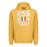 Mustard Kiss Me I'm Italian Premium Hoodie - ArtChic
