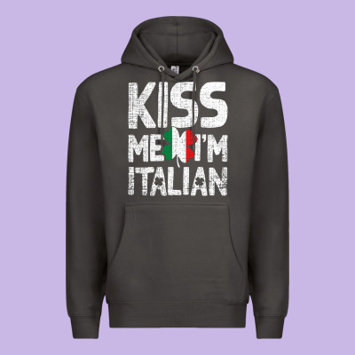 Kiss Me I'm Italian Premium Hoodie Designed By Artchic