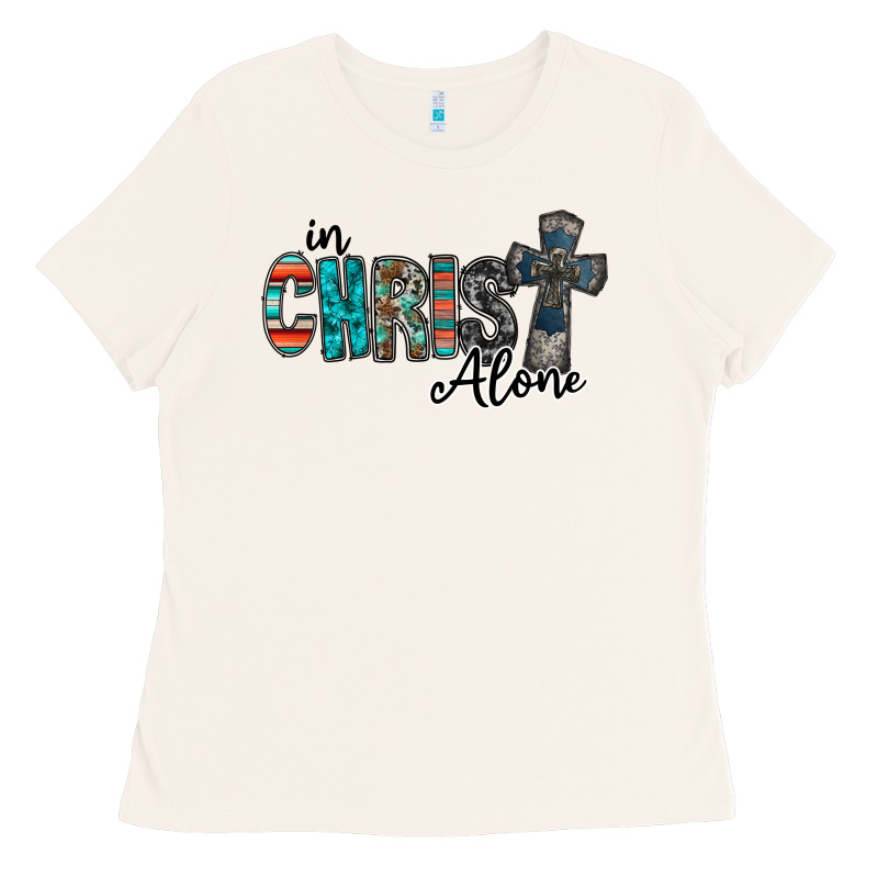 In Christ Alone Ladies Tee by RacoonDesign | Teevron