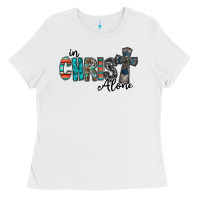 White in christ alone Ladies Tee - RacoonDesign