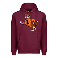 Burgundy Vintage Walking Angry Tiger Idaho State Premium Hoodie - ArtChic