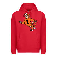 Red Vintage Walking Angry Tiger Idaho State Premium Hoodie - ArtChic