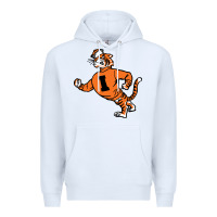 White Vintage Walking Angry Tiger Idaho State Premium Hoodie - ArtChic