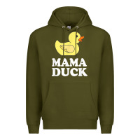 Army Green mama duck t shirt funny mother bird gift Premium Hoodie - ArtChic