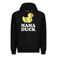 Black mama duck t shirt funny mother bird gift Premium Hoodie - ArtChic