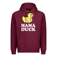 Burgundy mama duck t shirt funny mother bird gift Premium Hoodie - ArtChic