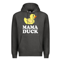 Charcoal Heather mama duck t shirt funny mother bird gift Premium Hoodie - ArtChic
