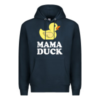 Navy mama duck t shirt funny mother bird gift Premium Hoodie - ArtChic