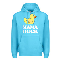 Ocean Blue mama duck t shirt funny mother bird gift Premium Hoodie - ArtChic