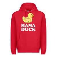 Red mama duck t shirt funny mother bird gift Premium Hoodie - ArtChic