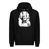 Black dolly parton distressed photo Premium Hoodie - ArtChic