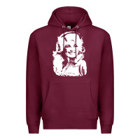 Burgundy dolly parton distressed photo Premium Hoodie - ArtChic