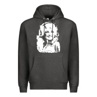 Charcoal Heather dolly parton distressed photo Premium Hoodie - ArtChic