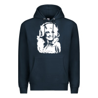 Navy dolly parton distressed photo Premium Hoodie - ArtChic