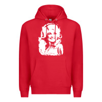 Red dolly parton distressed photo Premium Hoodie - ArtChic