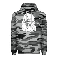 Slate Camo dolly parton distressed photo Premium Hoodie - ArtChic