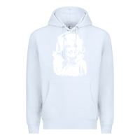 White dolly parton distressed photo Premium Hoodie - ArtChic