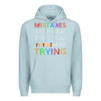 Blue Mist mistakes are proof that you are trying teacher inspirational t shirt Premium Hoodie - StudioElite