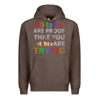 Coffee mistakes are proof that you are trying teacher inspirational t shirt Premium Hoodie - StudioElite