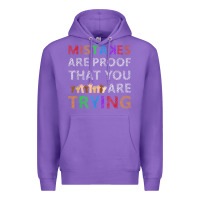 Purple mistakes are proof that you are trying teacher inspirational t shirt Premium Hoodie - StudioElite
