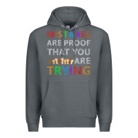 Rock mistakes are proof that you are trying teacher inspirational t shirt Premium Hoodie - StudioElite