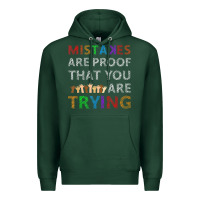 Sports Green mistakes are proof that you are trying teacher inspirational t shirt Premium Hoodie - StudioElite