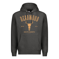 Charcoal Heather deadwood south dakota usa vintage distressed style design long sleeve Premium Hoodie - StudioElite