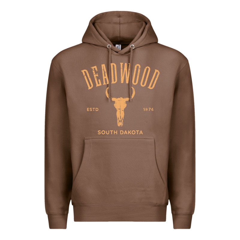 Deadwood South Dakota Usa Vintage Distressed Style Design Long Sleeve Premium Hoodie by StudioElite | Teevron