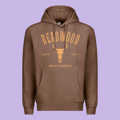 Deadwood South Dakota Usa Vintage Distressed Style Design Long Sleeve Premium Hoodie Designed By Studioelite