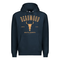 Navy deadwood south dakota usa vintage distressed style design long sleeve Premium Hoodie - StudioElite