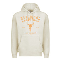 Oatmeal Heather deadwood south dakota usa vintage distressed style design long sleeve Premium Hoodie - StudioElite