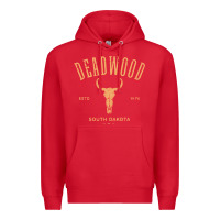 Red deadwood south dakota usa vintage distressed style design long sleeve Premium Hoodie - StudioElite